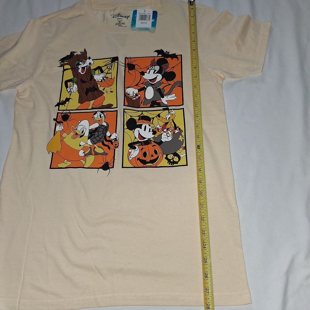Disney Cream T-Shirt with Halloween Cartoon Panels - Picture 7 of 9